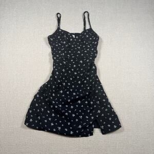 Women's Hollister little Black mini dress small floral party summer formal dance